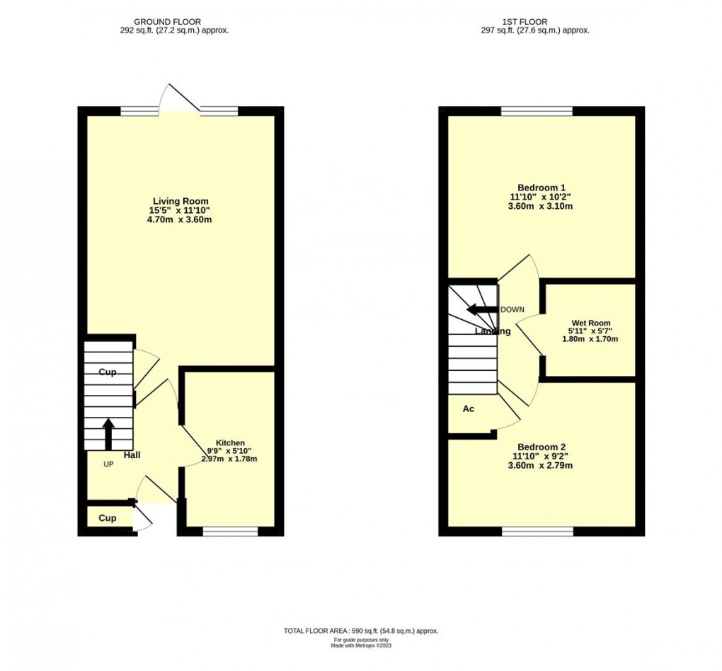 Floorplan for Mead Close, Cullompton