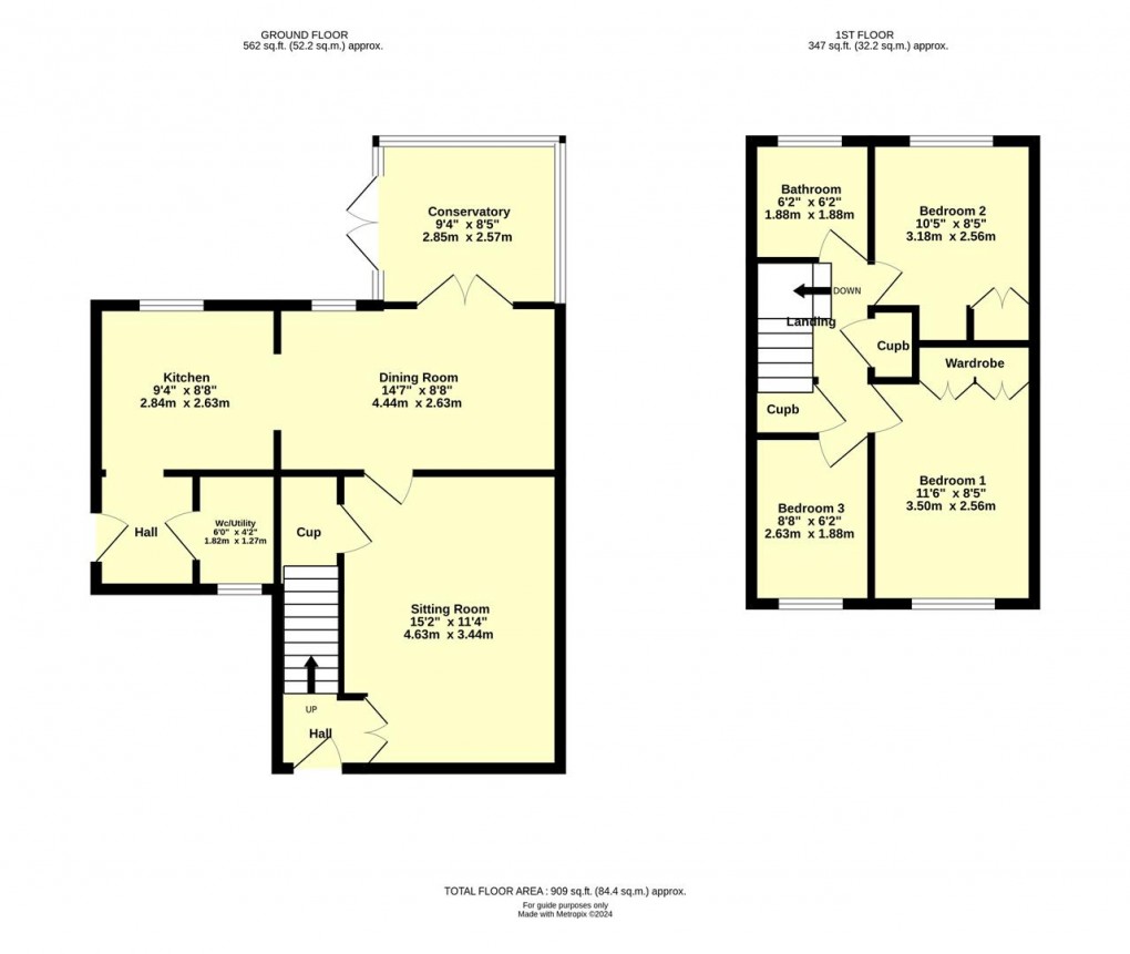 Floorplan for South View Close, Willand, Cullompton