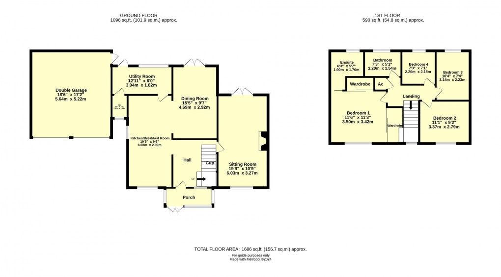 Floorplan for Damson Close, Willand, Cullompton