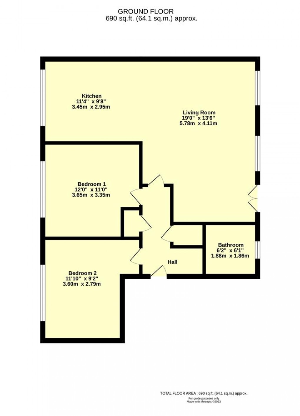 Floorplan for Raleigh Drive, Cullompton