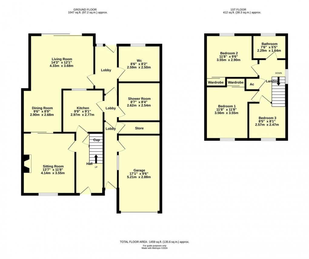 Floorplan for Court Drive, Cullompton