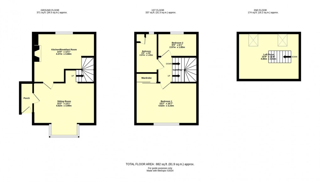 Floorplan for Coldharbour, Uffculme, Cullompton