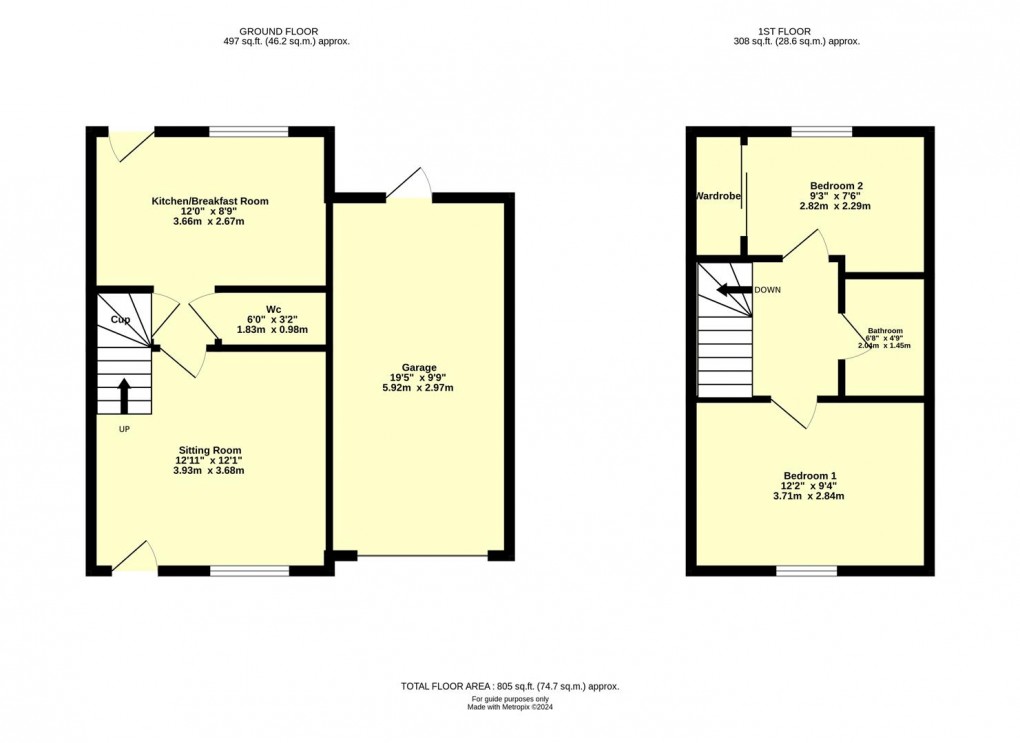 Floorplan for Raleigh Drive, Cullompton