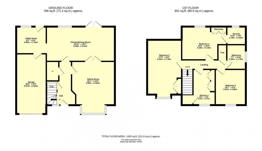 Floorplan for Belle Vue Rise, Uffculme