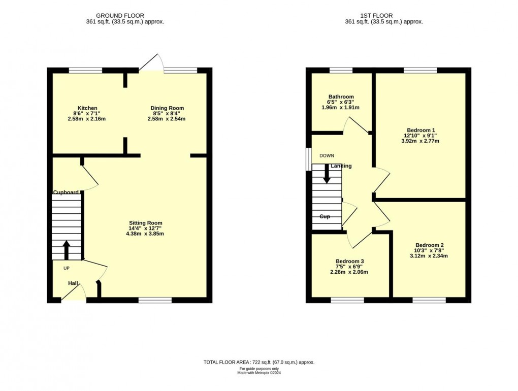 Floorplan for Fulford Drive, Cullompton