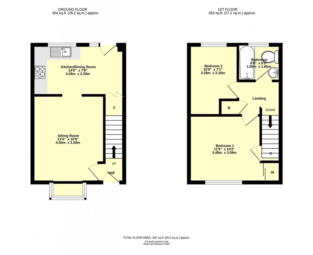 Floorplan for 23 Gillards Close,Rockwell Green,Wellington,Somerset,