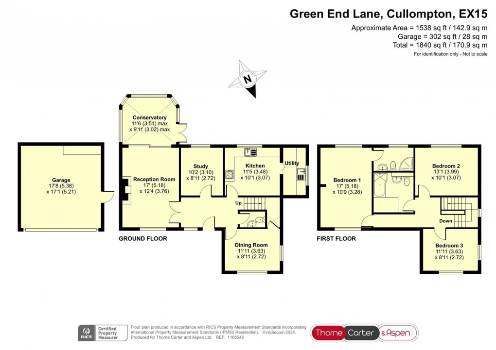 Floorplan for Green End Lane, Plymtree, Cullompton