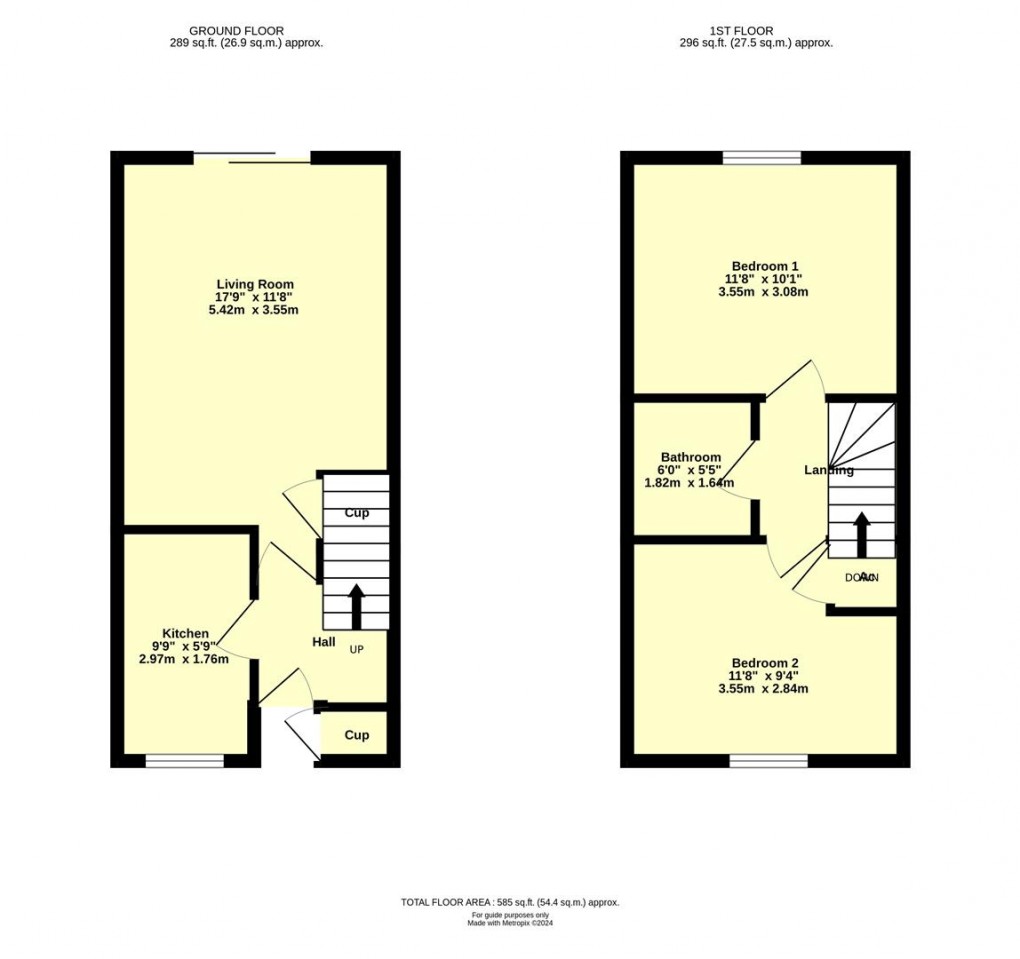 Floorplan for Mead Close, Cullompton