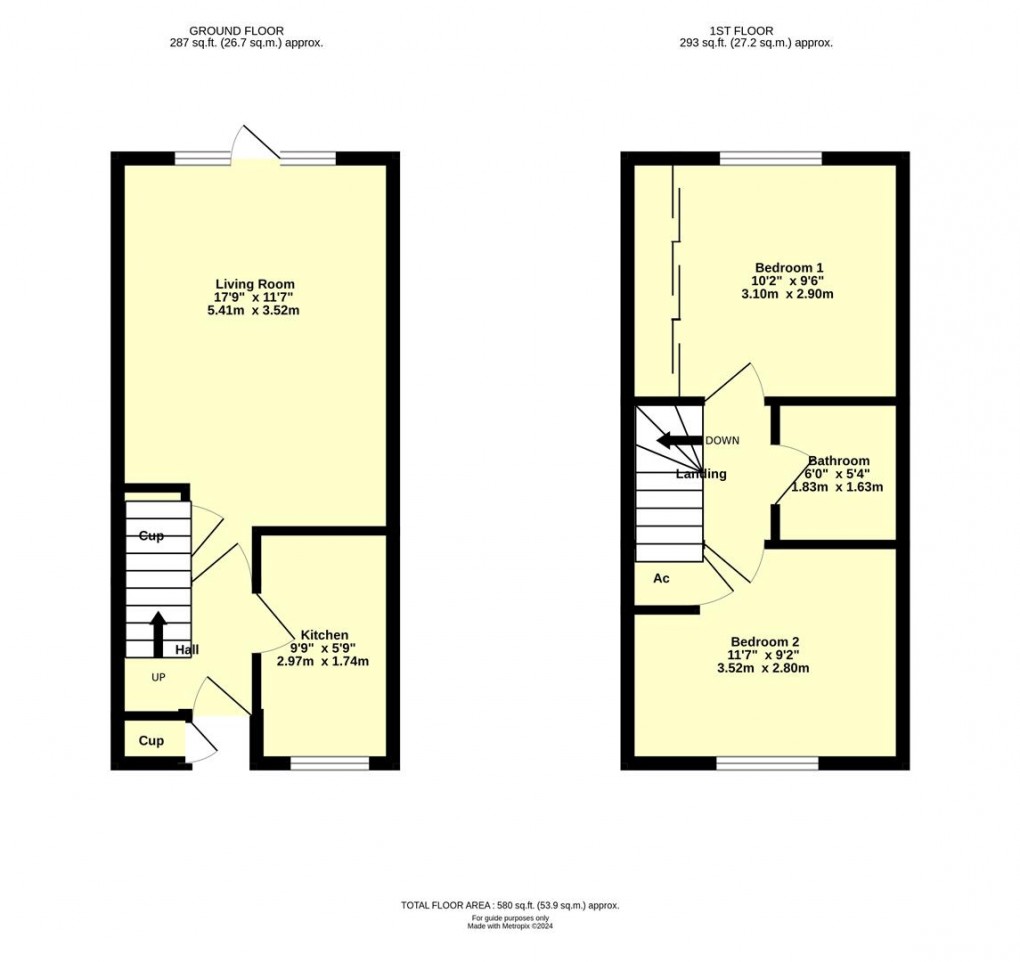 Floorplan for Mead Close, Cullompton