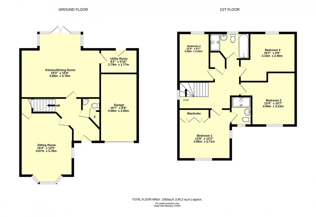 Floorplan for Redland Way, Cullompton