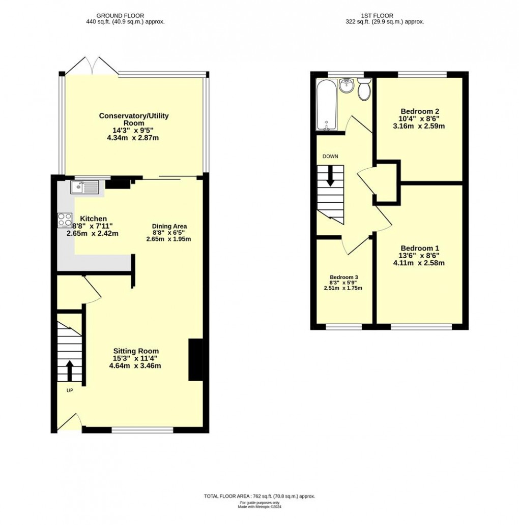 Floorplan for Langlands Road, Cullompton