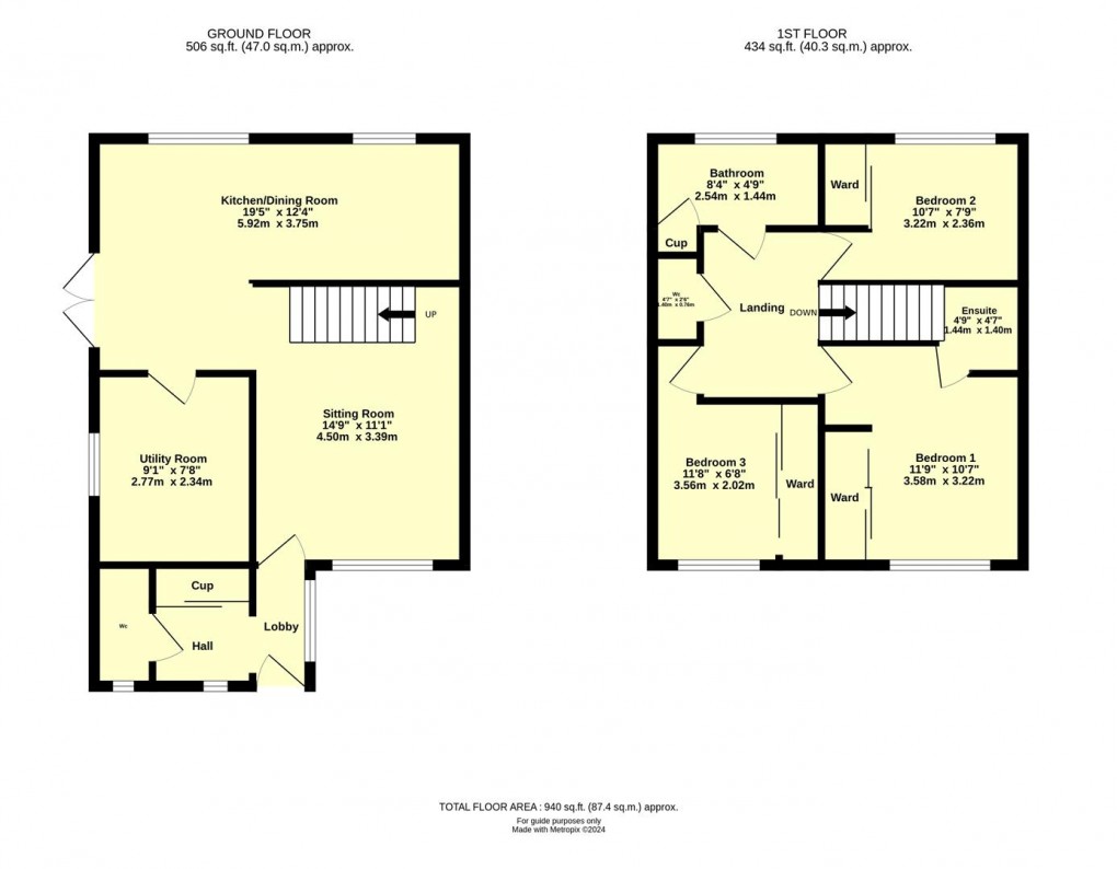 Floorplan for Langlands Road, Cullompton