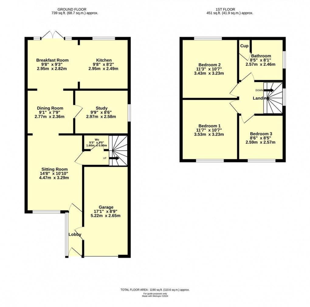 Floorplan for Langlands Road, Cullompton