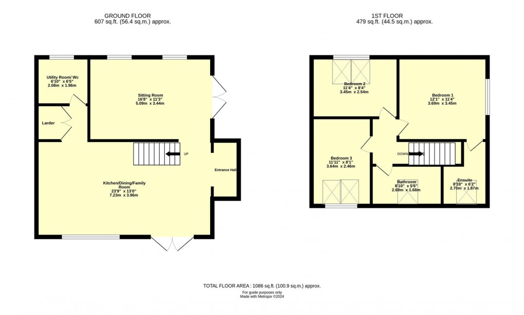 Floorplan for Gables Road, Willand, Cullompton