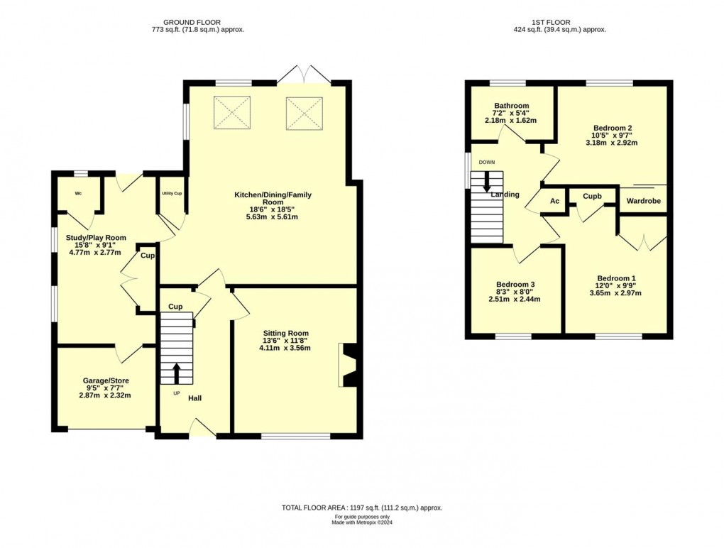 Floorplan for Court Drive, Cullompton