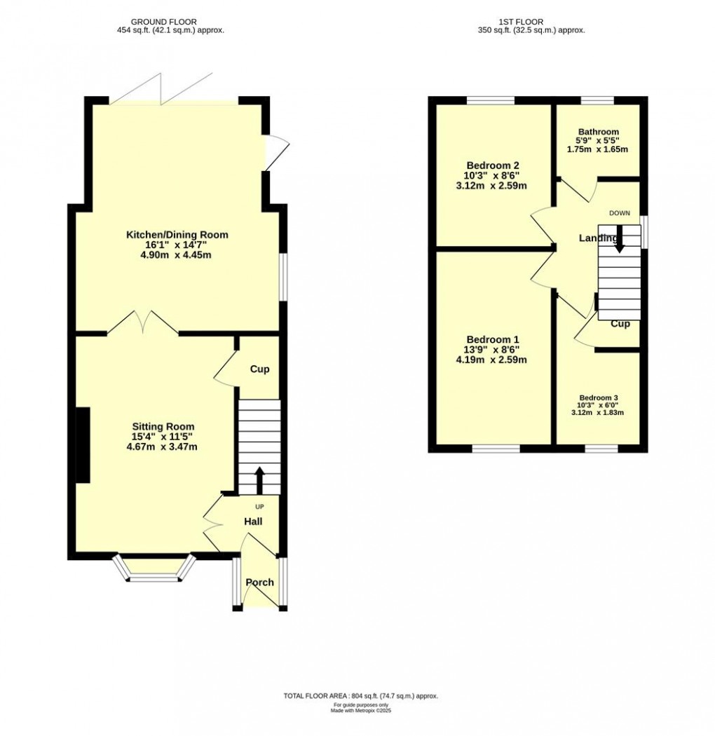 Floorplan for Langlands Road, Cullompton