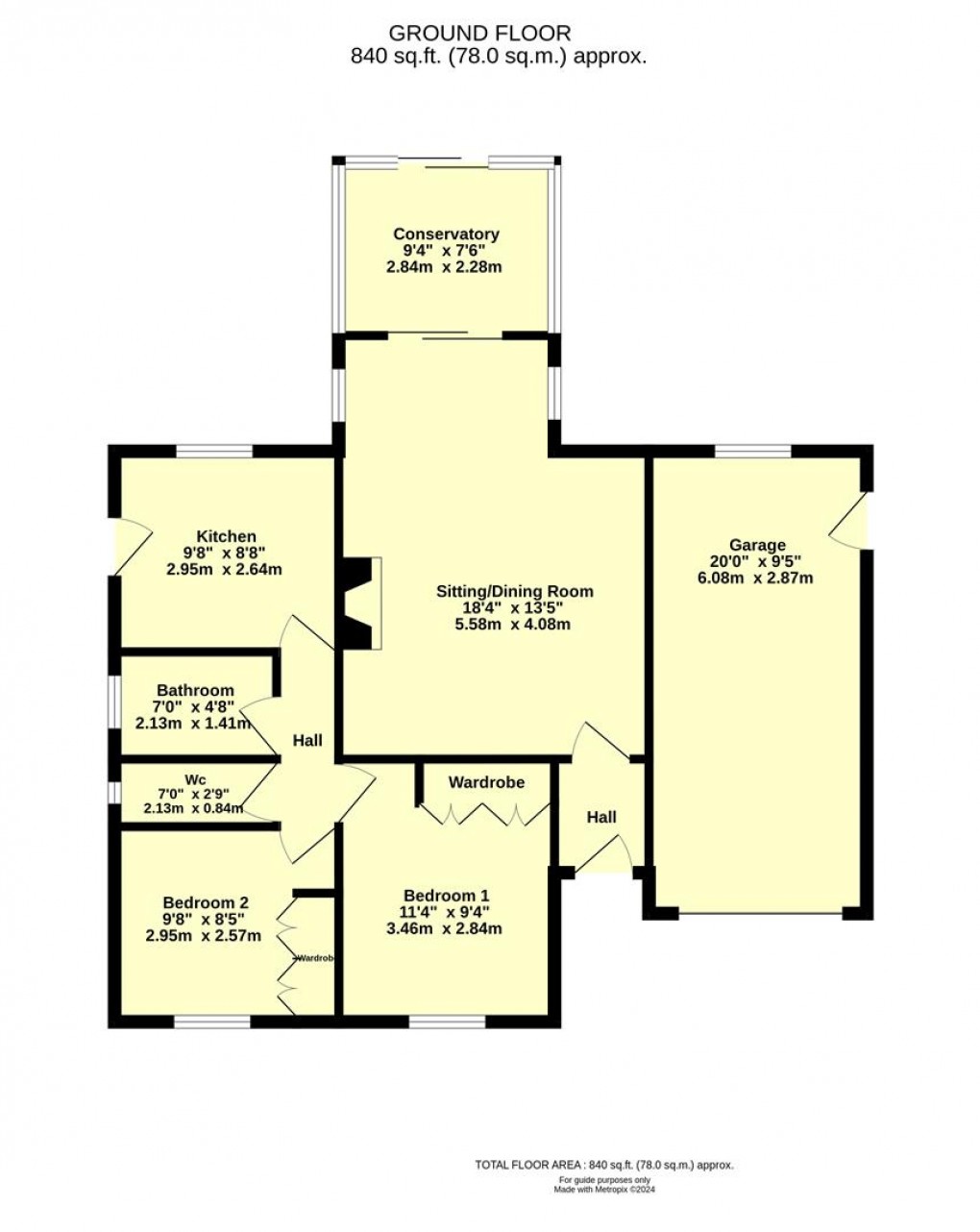 Floorplan for Meadow View, Uffculme, Cullompton